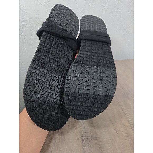 Sanuk Yoga Sling 2 Sandals Beach Slippers Thong Charcoal Black Size 8 New - Picture 2 of 3